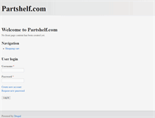 Tablet Screenshot of partshelf.com